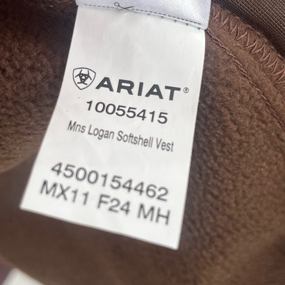 Ariat Logan soft shell zip up vest brown southwest print large - Picture 9 of 14